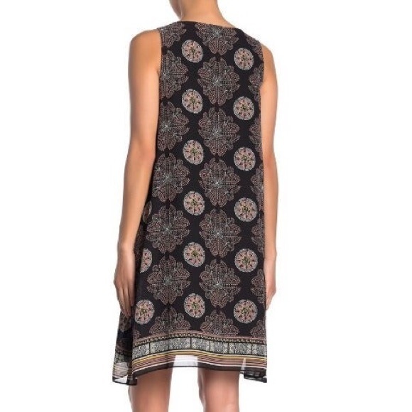 MAX STUDIO “Black/blush” Scarf Print Shift Dress - Picture 2 of 2